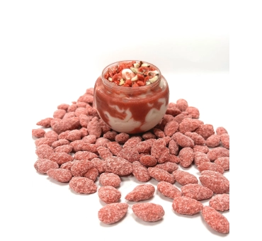 Crème glacée aux pralines roses